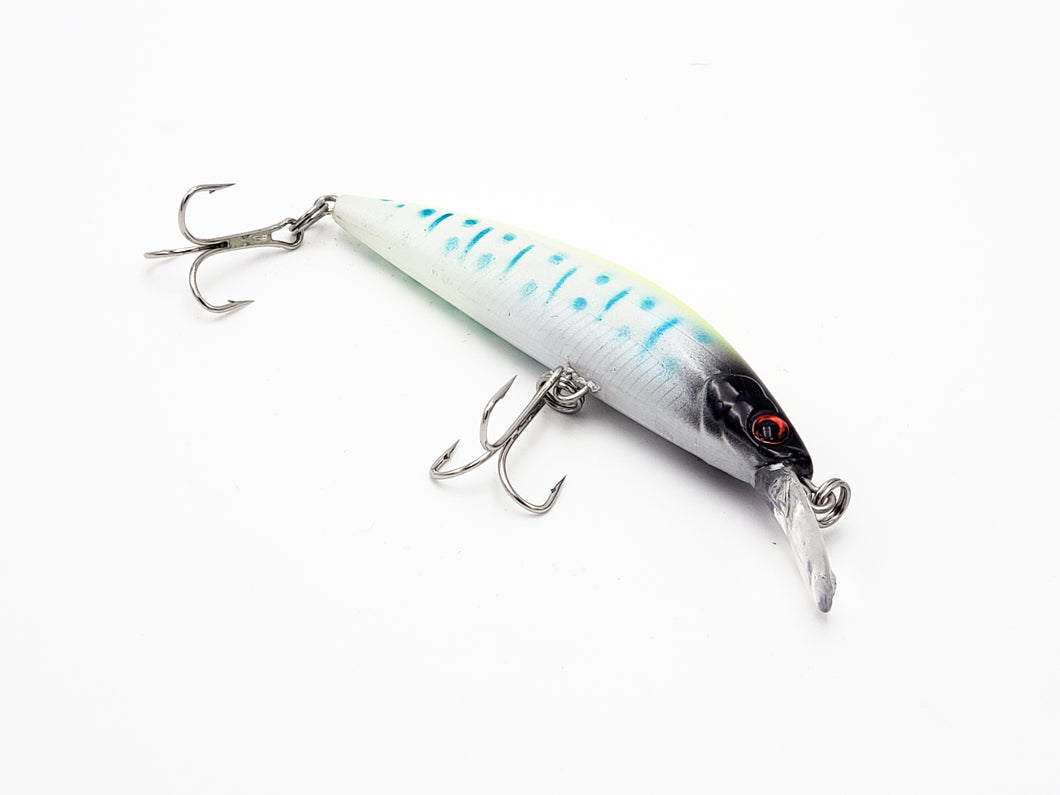 Sentinel Lure Dual Hook - White Blue Spot