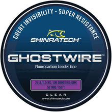 Load image into Gallery viewer, Shinratech Ghostwire Fluorocarbon Leader Line - 25lb 50yard spool
