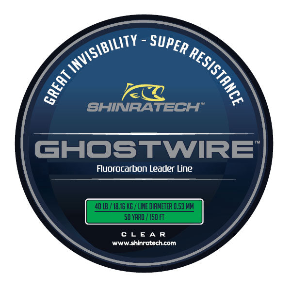 Shinratech Ghostwire Fluorocarbon Leader Line - 40lb 50yard spool