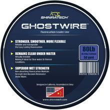 Load image into Gallery viewer, Shinratech Ghostwire Fluorocarbon Leader Line - 80lb 50yard spool
